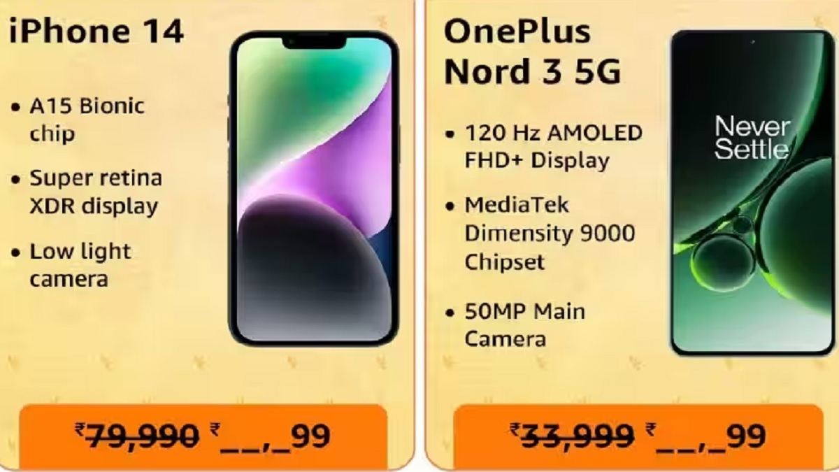 Apple 14 And OnePlus Nord 3