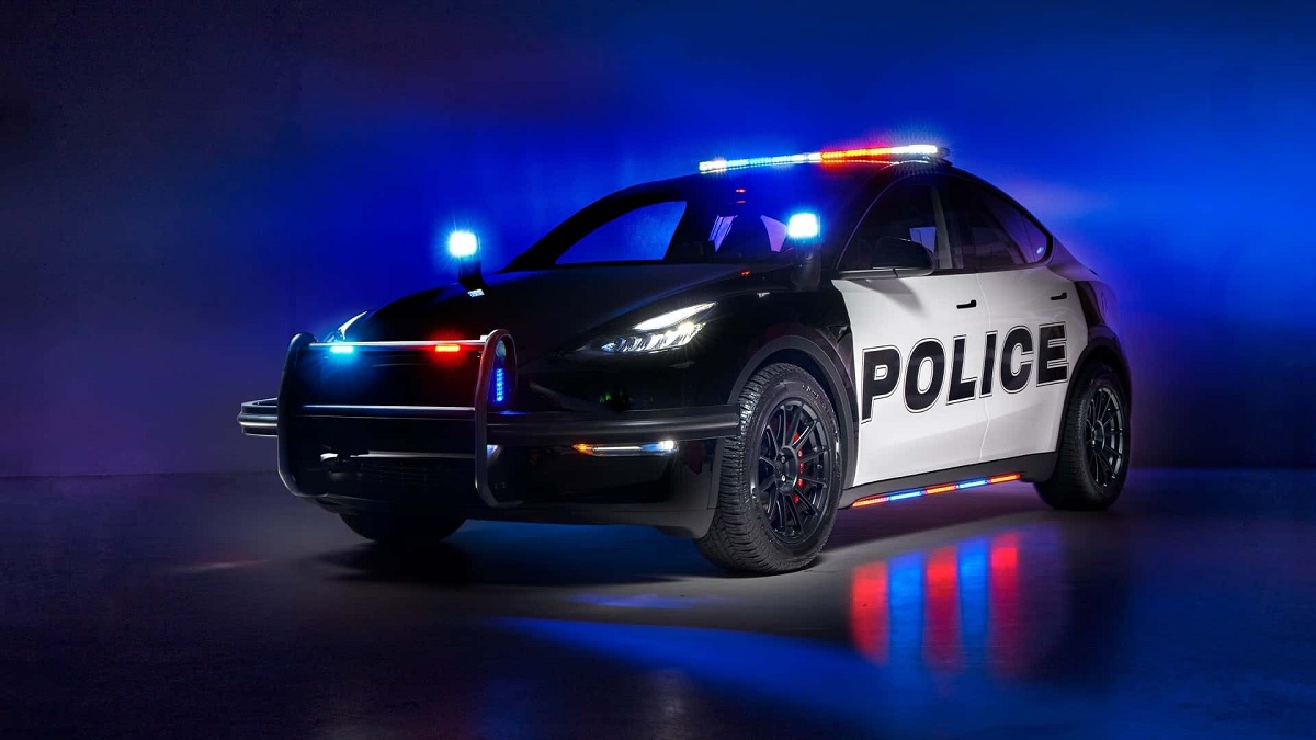 Tesla Model Y Converted Into Police Car