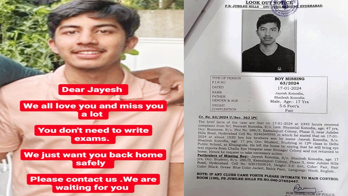 Jayesh Kanodia Missing Hyderabad