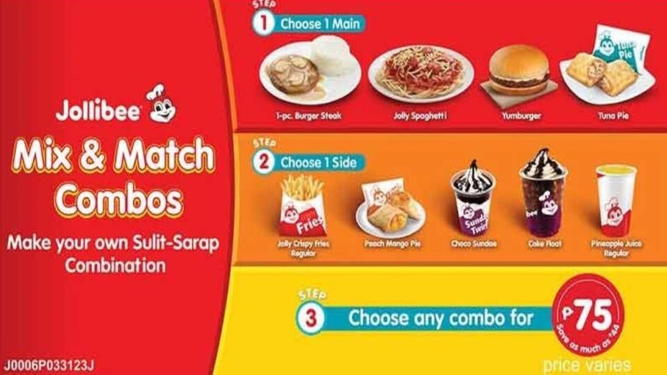 Jollibee Mix and Match 2024 Philippines Combo Price and Available Menu Options Tech Ballad